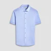 Miles Basketweave OoohCotton Short-Sleeve Shirt