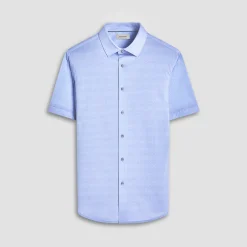 Miles Basketweave OoohCotton Short-Sleeve Shirt