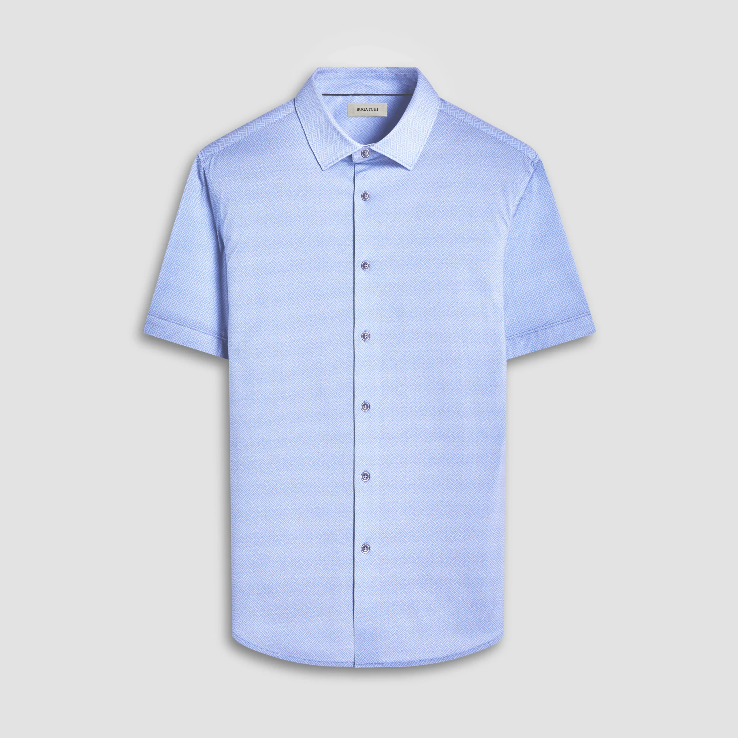 Miles Basketweave OoohCotton Short-Sleeve Shirt