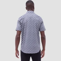 Miles Basketweave OoohCotton Short-Sleeve Shirt
