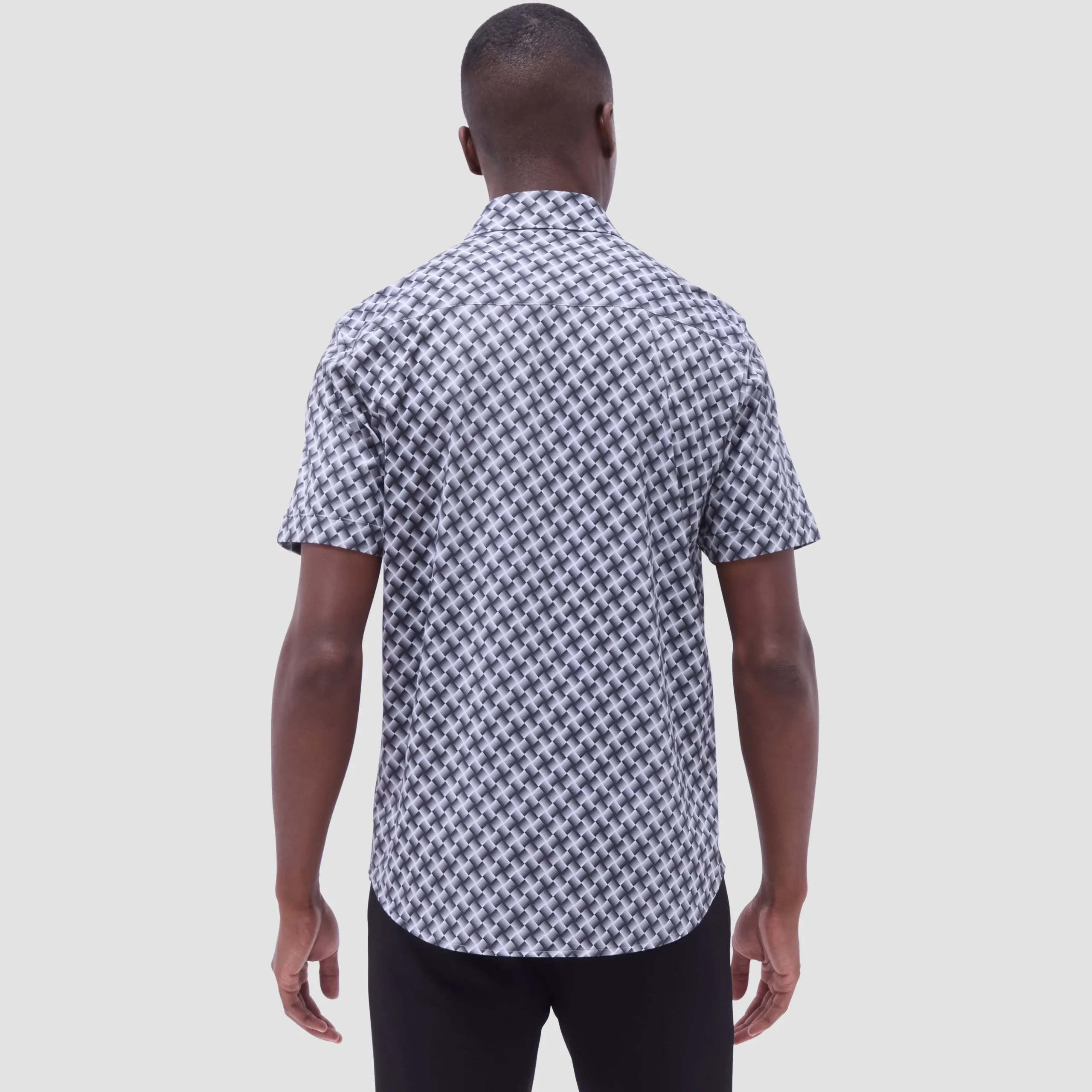 Miles Basketweave OoohCotton Short-Sleeve Shirt