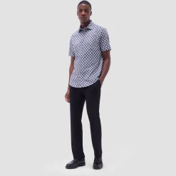 Miles Basketweave OoohCotton Short-Sleeve Shirt