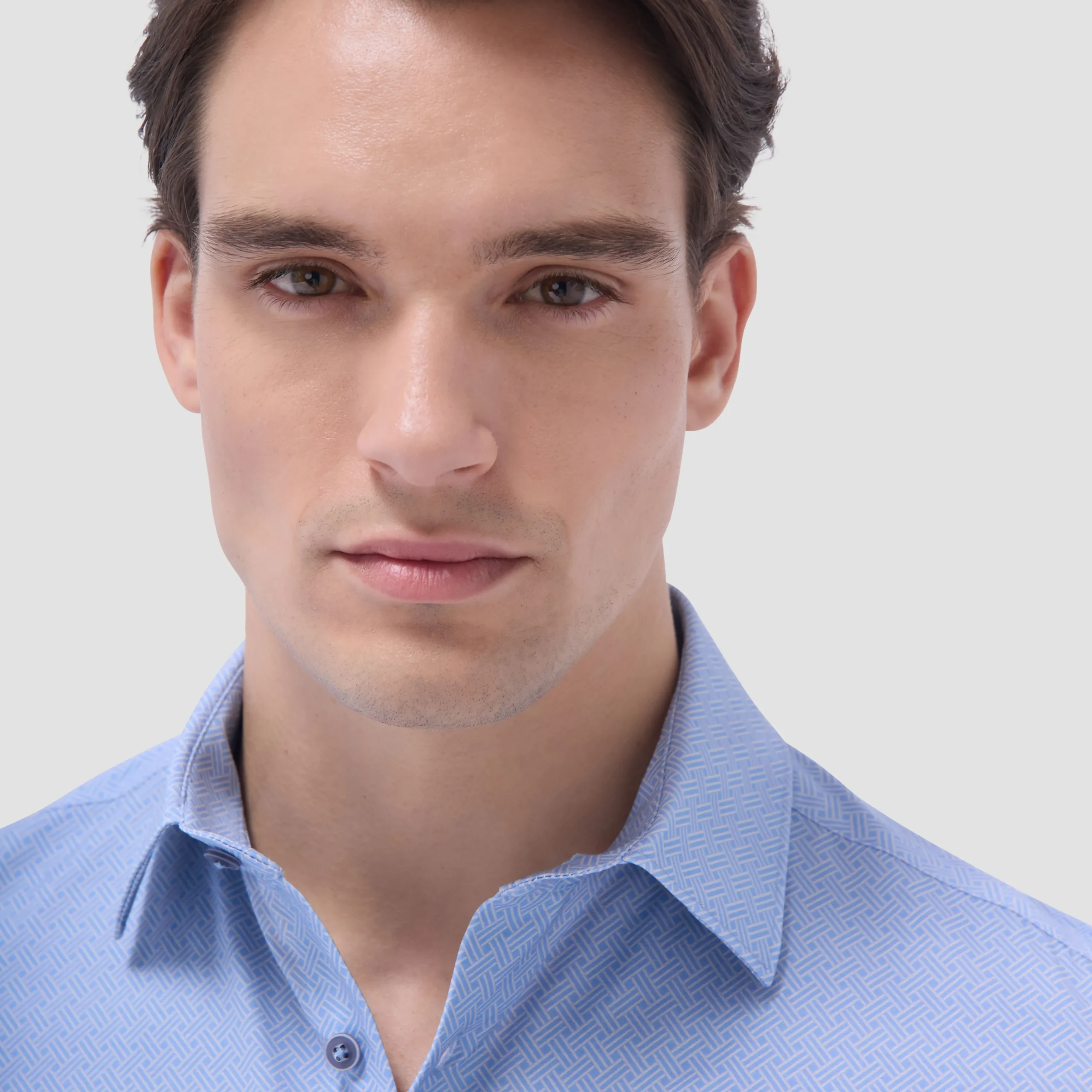 Miles Basketweave OoohCotton Short-Sleeve Shirt