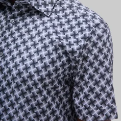 Miles Basketweave OoohCotton Short-Sleeve Shirt