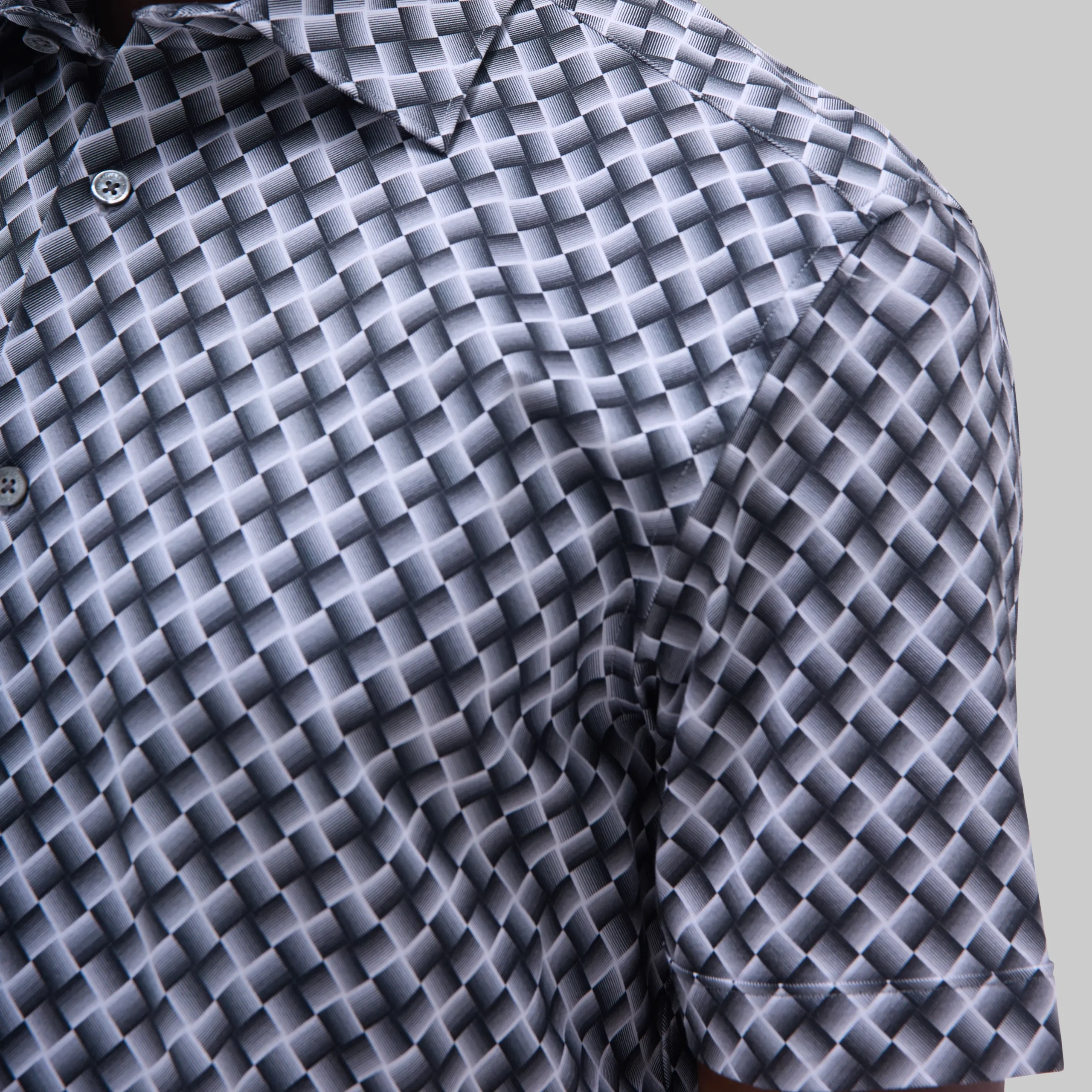 Miles Basketweave OoohCotton Short-Sleeve Shirt