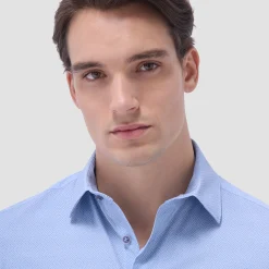 Miles Basketweave OoohCotton Short-Sleeve Shirt