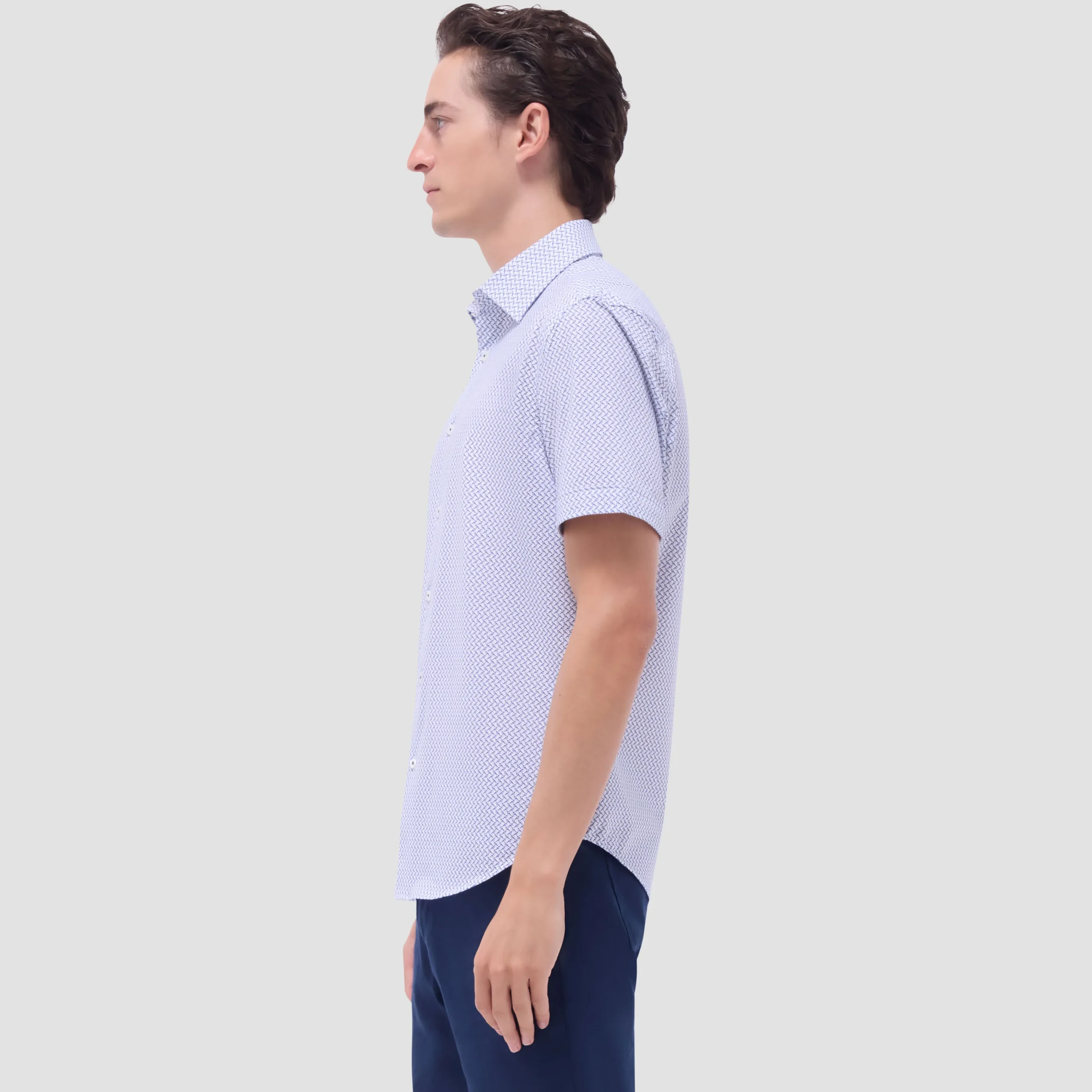Miles Bird Print OoohCotton Short-Sleeve Shirt