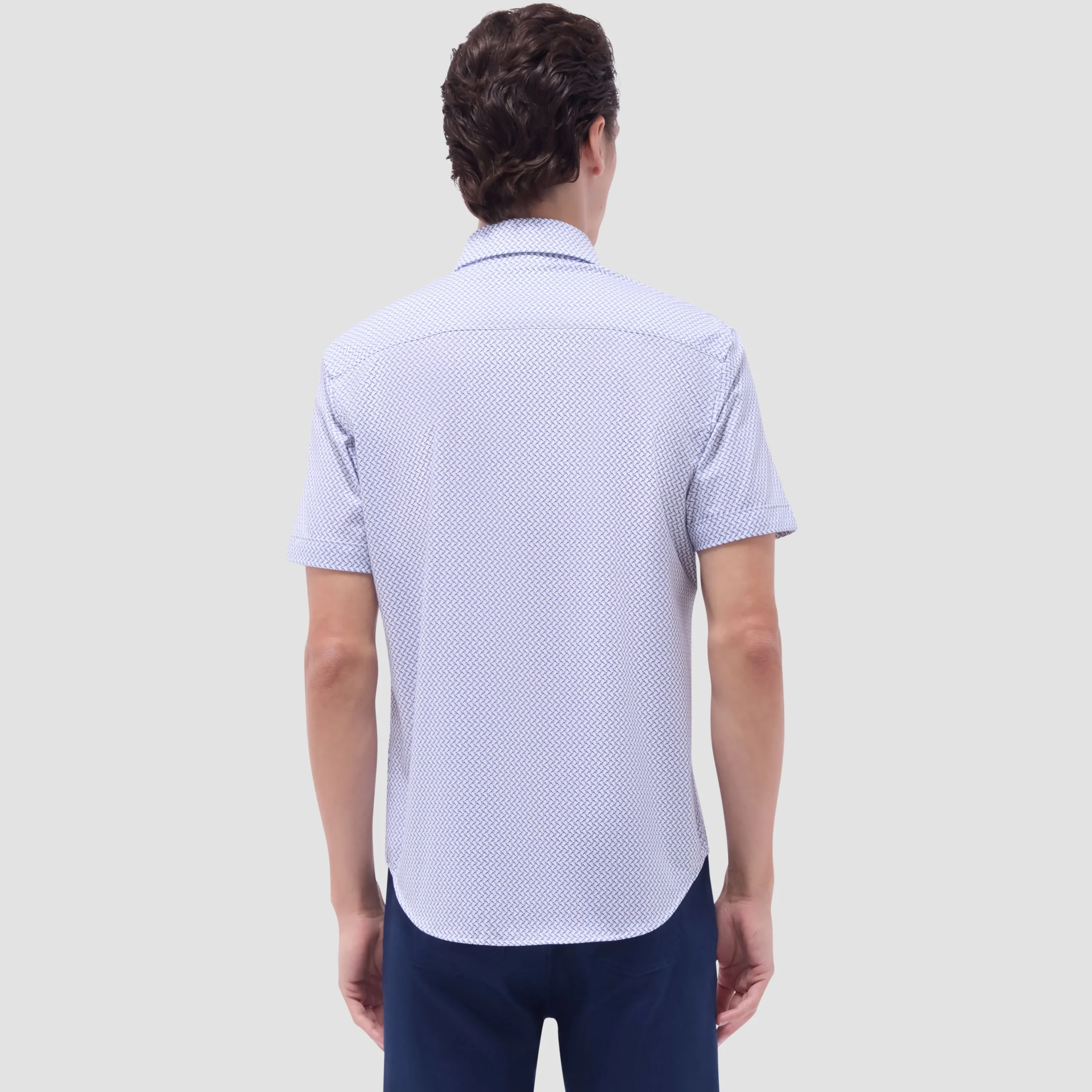 Miles Bird Print OoohCotton Short-Sleeve Shirt