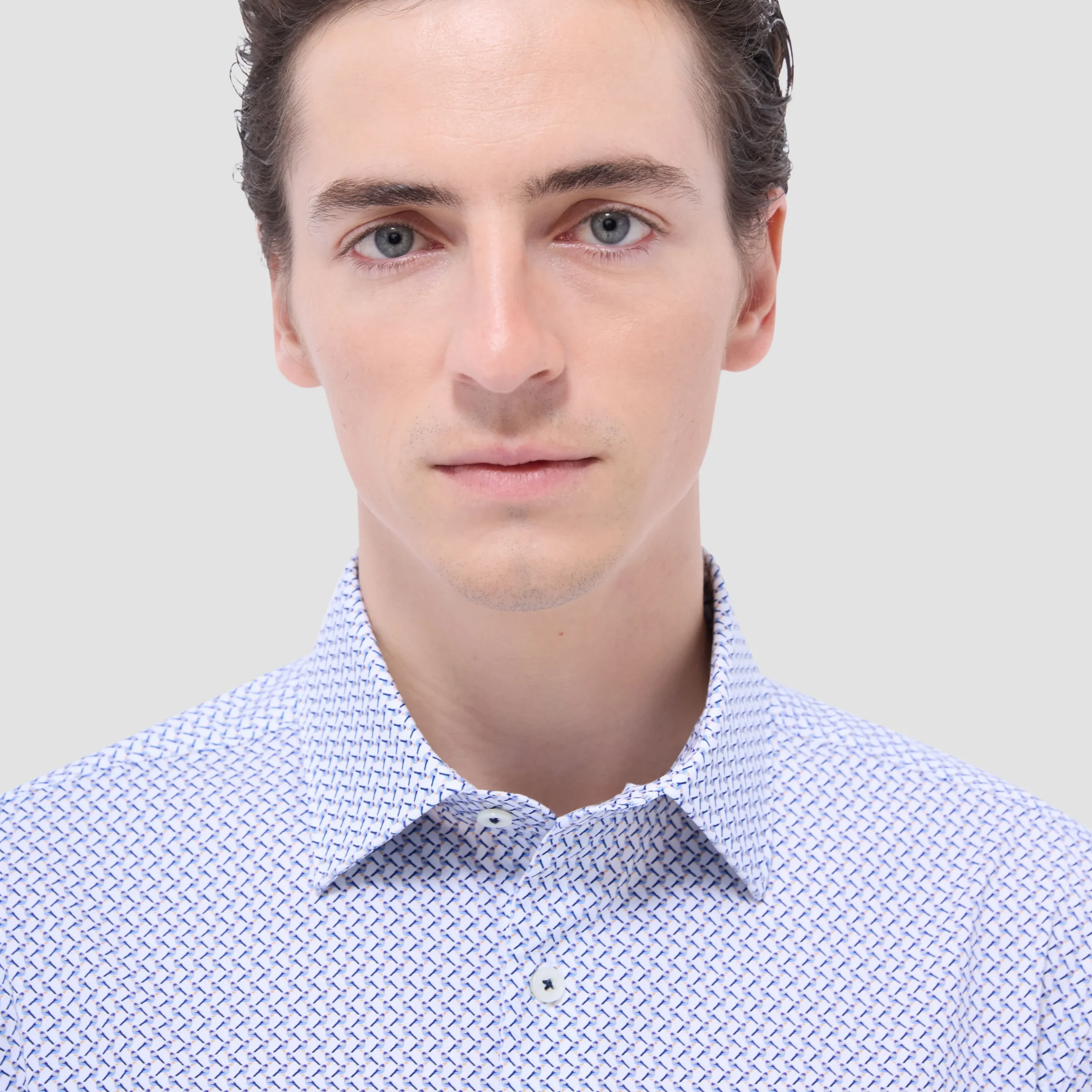 Miles Bird Print OoohCotton Short-Sleeve Shirt