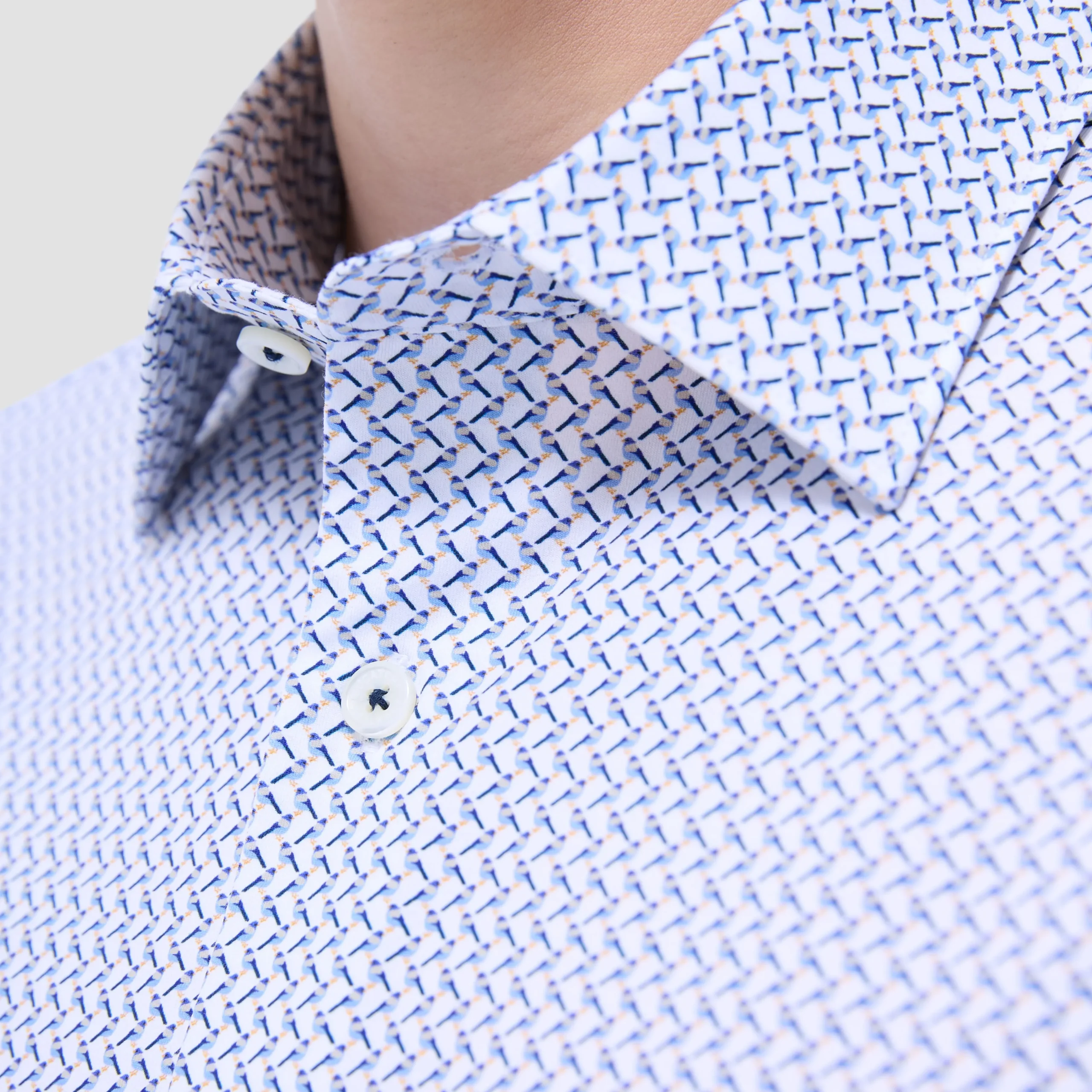 Miles Bird Print OoohCotton Short-Sleeve Shirt
