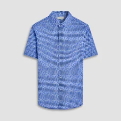 Miles Geometric OoohCotton Short-Sleeve Shirt