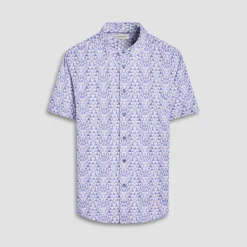 Miles Geometric OoohCotton Short-Sleeve Shirt