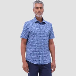 Miles Geometric OoohCotton Short-Sleeve Shirt