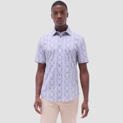 Miles Geometric OoohCotton Short-Sleeve Shirt