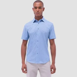 Miles Geometric OoohCotton Short-Sleeve Shirt