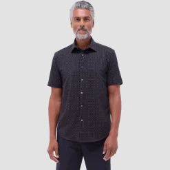 Miles Geometric OoohCotton Short-Sleeve Shirt