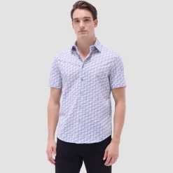 Miles Geometric OoohCotton Short-Sleeve Shirt