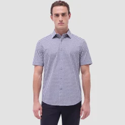 Miles Geometric OoohCotton Short-Sleeve Shirt