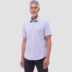 Miles Geometric OoohCotton Short-Sleeve Shirt