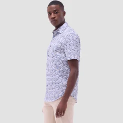 Miles Geometric OoohCotton Short-Sleeve Shirt