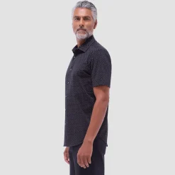 Miles Geometric OoohCotton Short-Sleeve Shirt
