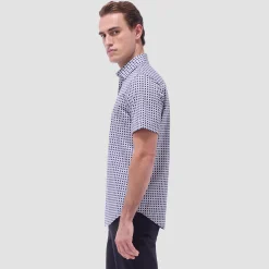 Miles Geometric OoohCotton Short-Sleeve Shirt