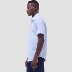 Miles Geometric OoohCotton Short-Sleeve Shirt