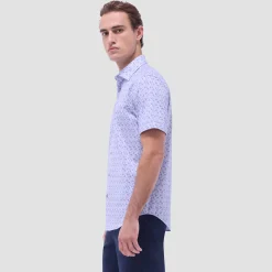 Miles Geometric OoohCotton Short-Sleeve Shirt