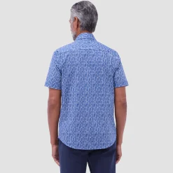 Miles Geometric OoohCotton Short-Sleeve Shirt