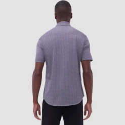 Miles Geometric OoohCotton Short-Sleeve Shirt