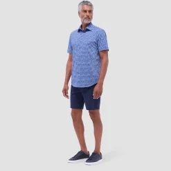 Miles Geometric OoohCotton Short-Sleeve Shirt