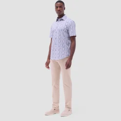 Miles Geometric OoohCotton Short-Sleeve Shirt