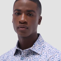 Miles Geometric OoohCotton Short-Sleeve Shirt
