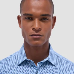 Miles Geometric OoohCotton Short-Sleeve Shirt