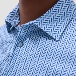 Miles Geometric OoohCotton Short-Sleeve Shirt