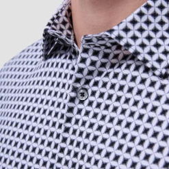 Miles Geometric OoohCotton Short-Sleeve Shirt
