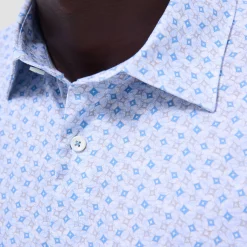 Miles Geometric OoohCotton Short-Sleeve Shirt