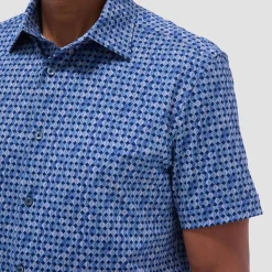 Miles Geometric OoohCotton Short-Sleeve Shirt