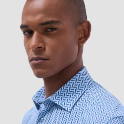 Miles Geometric OoohCotton Short-Sleeve Shirt