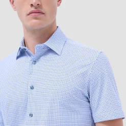 Miles Geometric OoohCotton Short-Sleeve Shirt