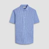 Miles Gingham Check OoohCotton Short-Sleeve Shirt