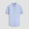 Miles Gingham Check OoohCotton Short-Sleeve Shirt