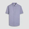 Miles Gingham Check OoohCotton Short-Sleeve Shirt