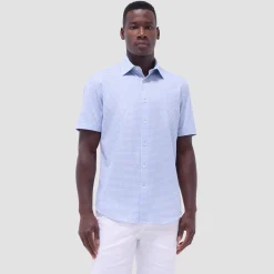 Miles Gingham Check OoohCotton Short-Sleeve Shirt