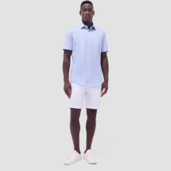 Miles Gingham Check OoohCotton Short-Sleeve Shirt