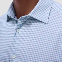 Miles Gingham Check OoohCotton Short-Sleeve Shirt