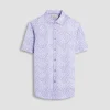 Miles Leaf Print OoohCotton Short-Sleeve Shirt