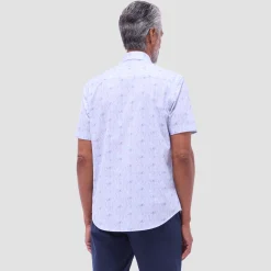 Miles Leaf Print OoohCotton Short-Sleeve Shirt