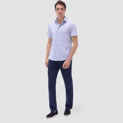 Miles Leaf Print OoohCotton Short-Sleeve Shirt