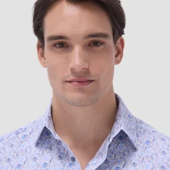 Miles Leaf Print OoohCotton Short-Sleeve Shirt